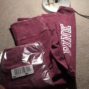 NWT VS PINK Logo leggings small
